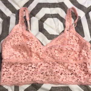Aerie pink floral bralette